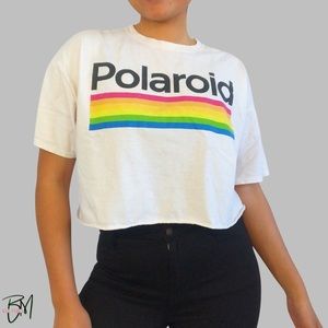 Polaroid Crop Top Shirt